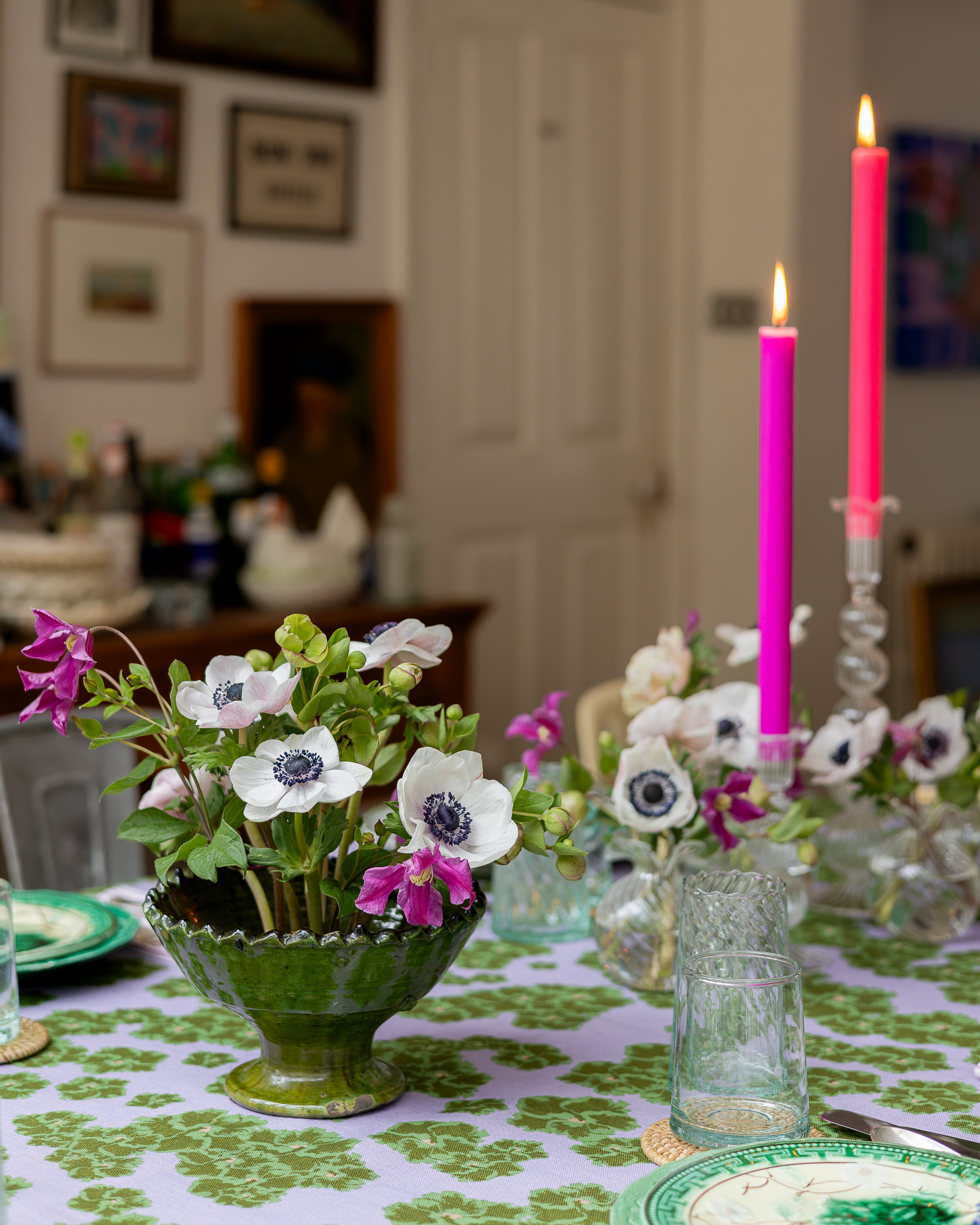 Vintage Tamegroute Jagged Edge Pedestal Fruit Bowl
