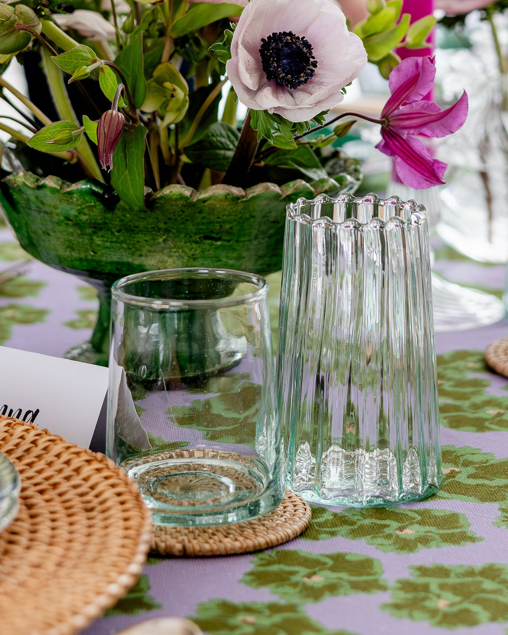 Recycled Moroccan Clear Twist Tumbler/Highball