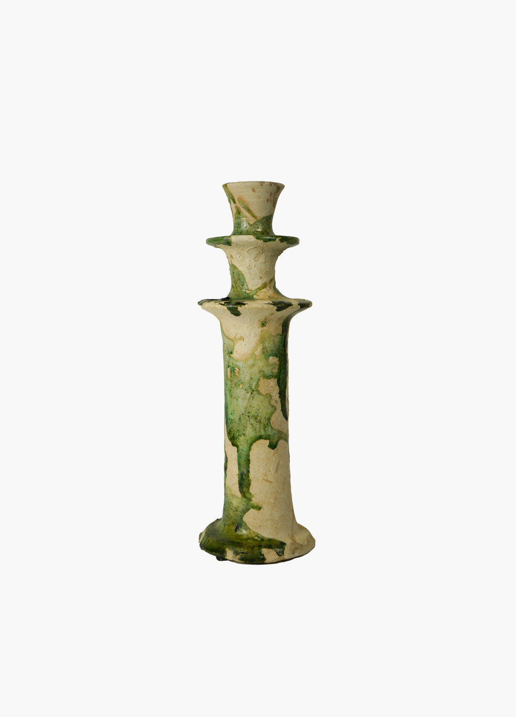 Vintage Splatter Design Green Tamegroute x Puglia Candlestick Holder