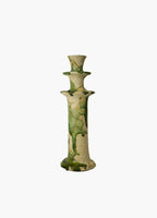 Vintage Splatter Design Green Tamegroute x Puglia Candlestick Holder