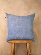 Luxury Cactus Silk Cushion - Denim Blue