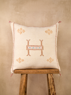 Luxury Cactus Silk Cushion - Off White