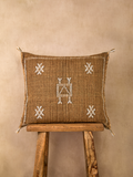 Luxury Cactus Silk Cushion - Chocolate Brown
