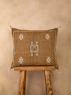 Luxury Cactus Silk Cushion - Chocolate Brown