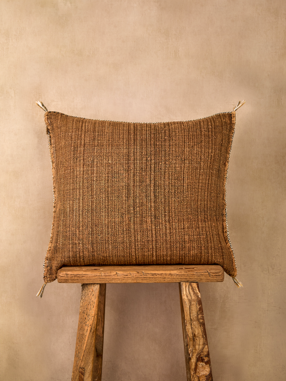 Luxury Cactus Silk Cushion - Chocolate Brown