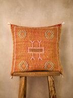Luxury Cactus Silk Cushion - Sunset Orange