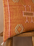 Luxury Cactus Silk Cushion - Sunset Orange