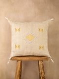 Luxury Cactus Silk Cushion - Off White