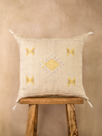 Luxury Cactus Silk Cushion - Off White