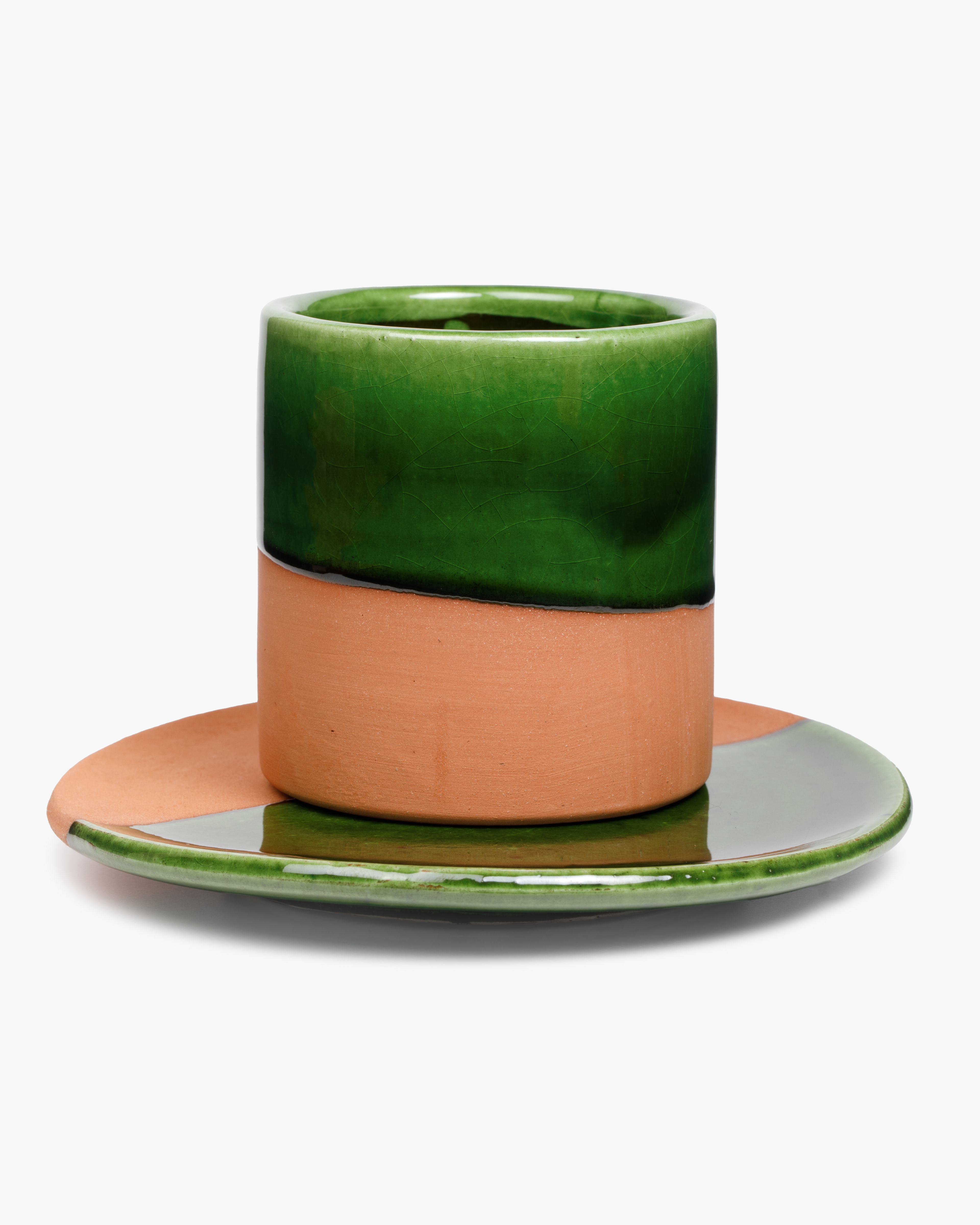 Moroccan Handmade Latte Cup and Saucer