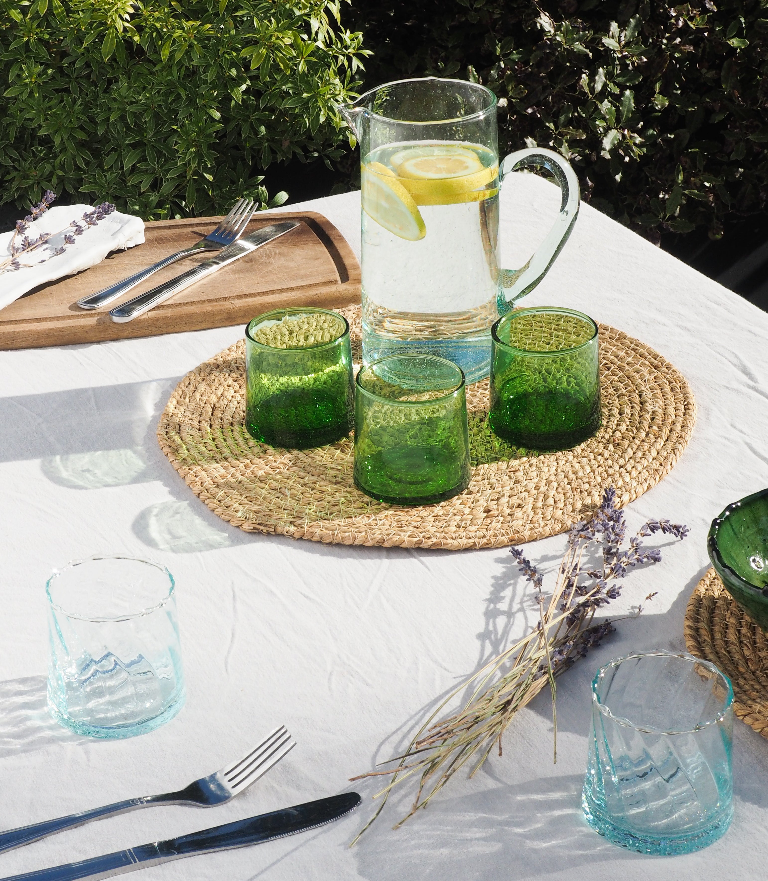 Recycled Moroccan Green Tumbler/Highball Glass