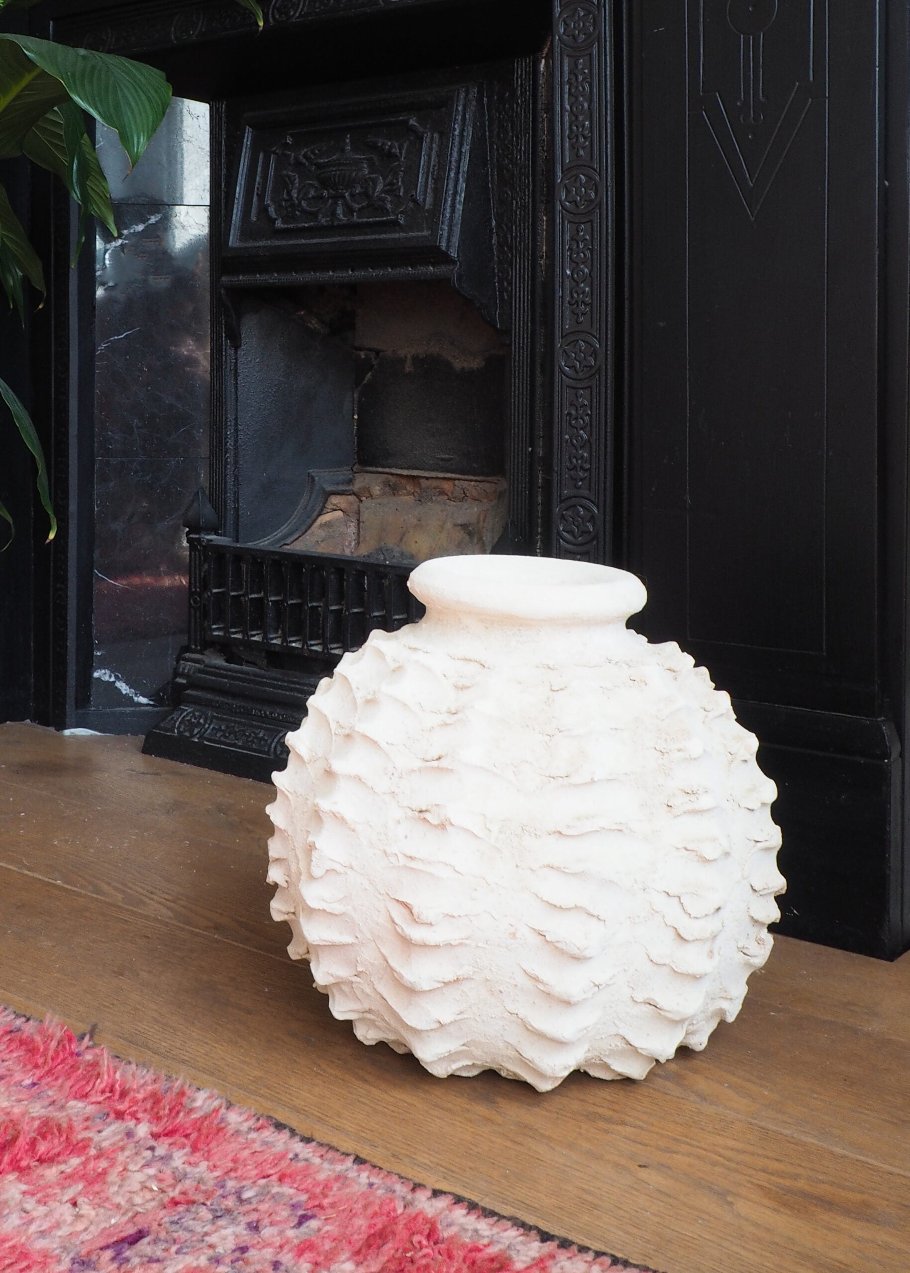 Unglazed Tamegroute Abstract Sea Urchin Sculptural Vase