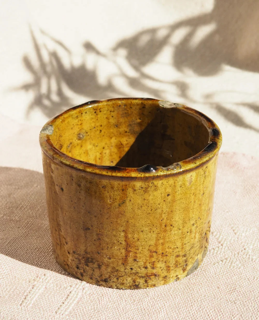 Vintage Tamegroute Planter/Pot - Ochre