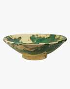 Vintage Tamegroute x Puglia Splatter Design Green Glazed Bowls