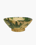 Vintage Tamegroute x Puglia Splatter Design Green Glazed Bowls