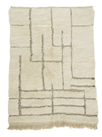 Medium Abstract Geometric Sunken Berber Rug 235 x 135 cm