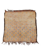 Vintage Peach Mosaic ‘Tableaux’ Rug Beni Mrirt 120 x 116 cm