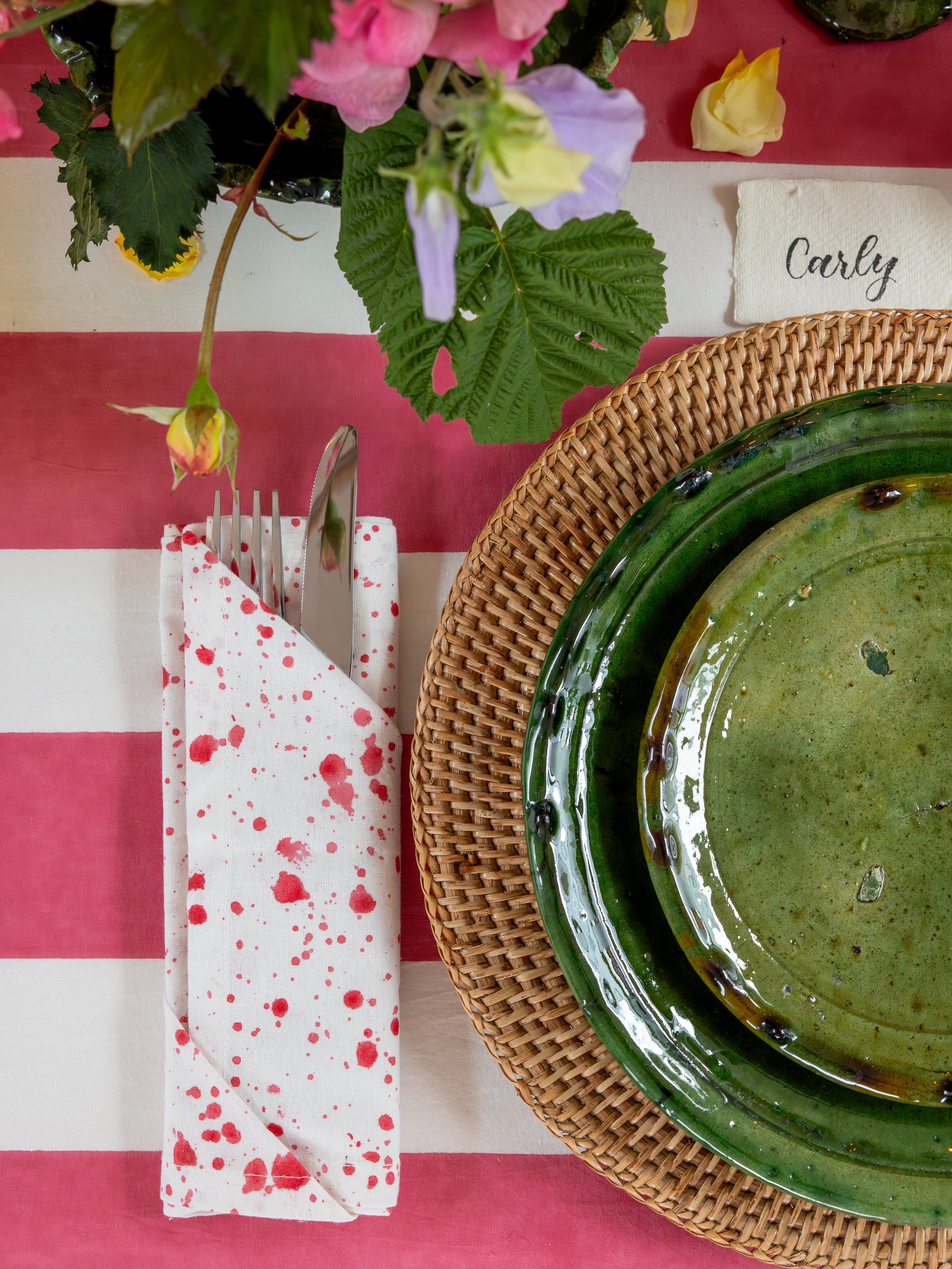 Vintage Tamegroute Green Side Plate / Dinner Plate