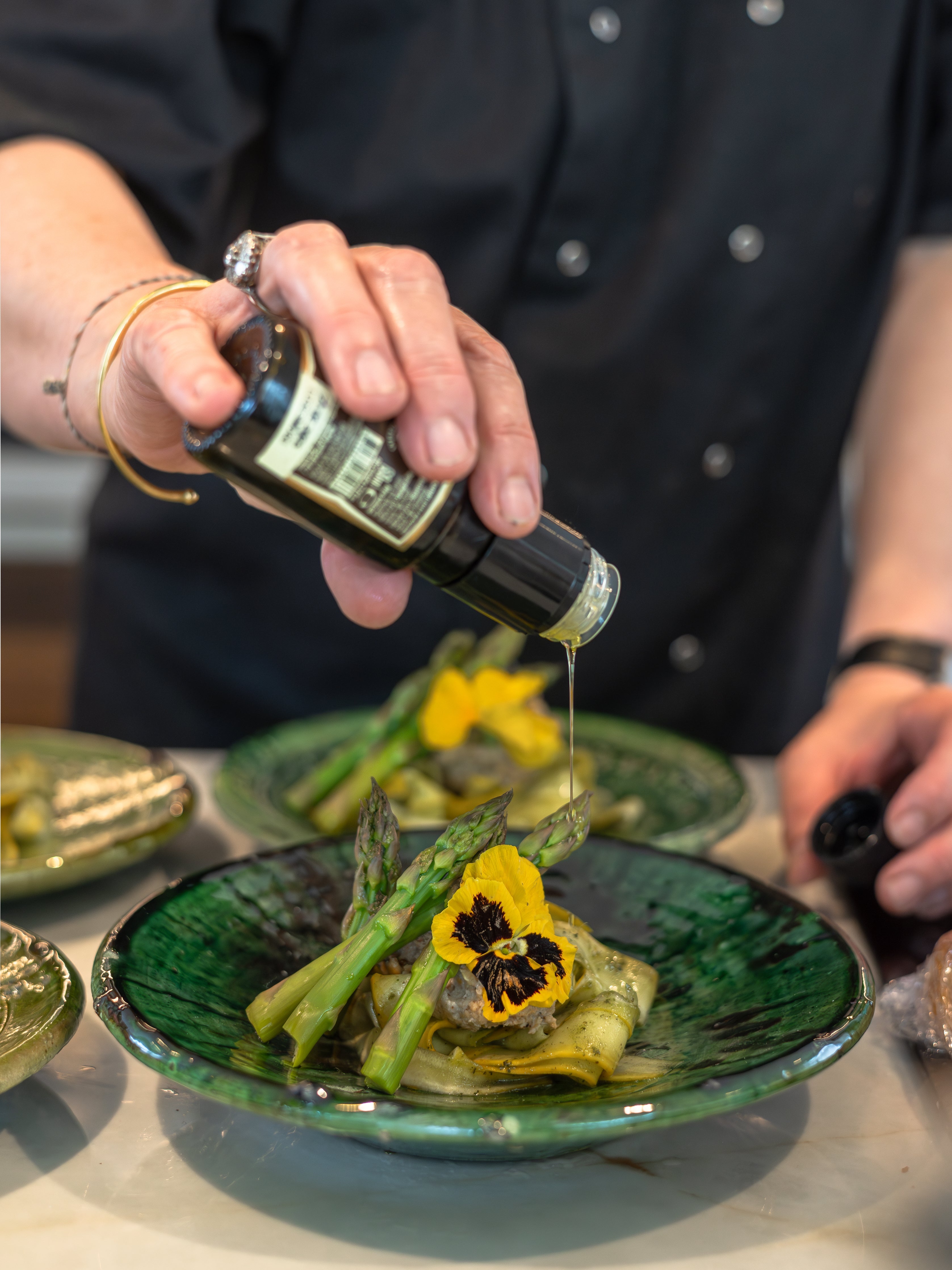 Vintage Tamegroute Green Side Plate / Dinner Plate