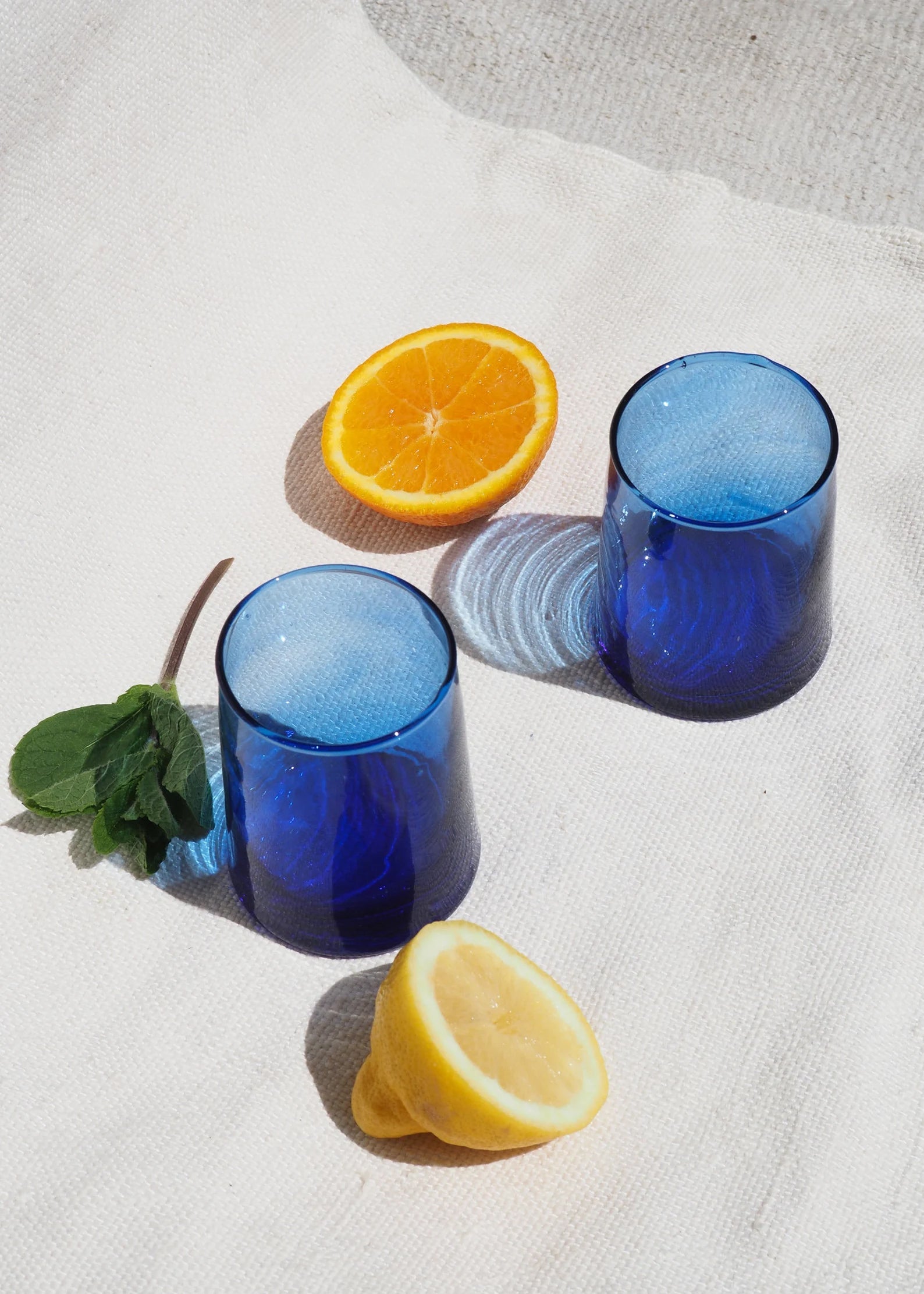 Recycled Moroccan Blue Tumbler/Highball Glass
