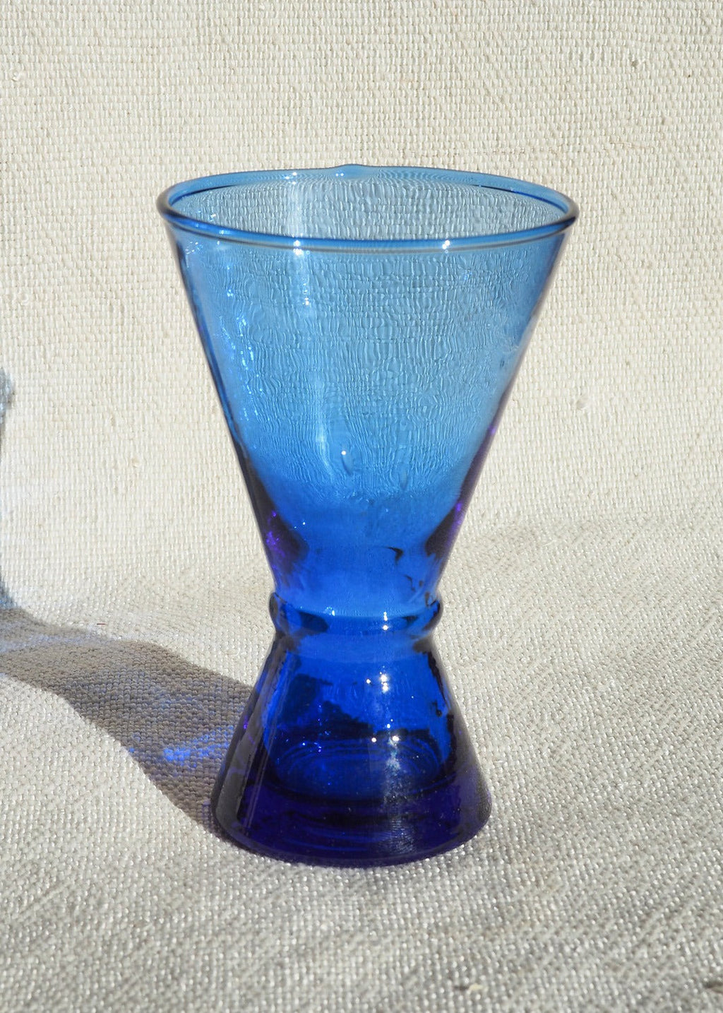 Recycled Moroccan Clear Corset Wine Glass