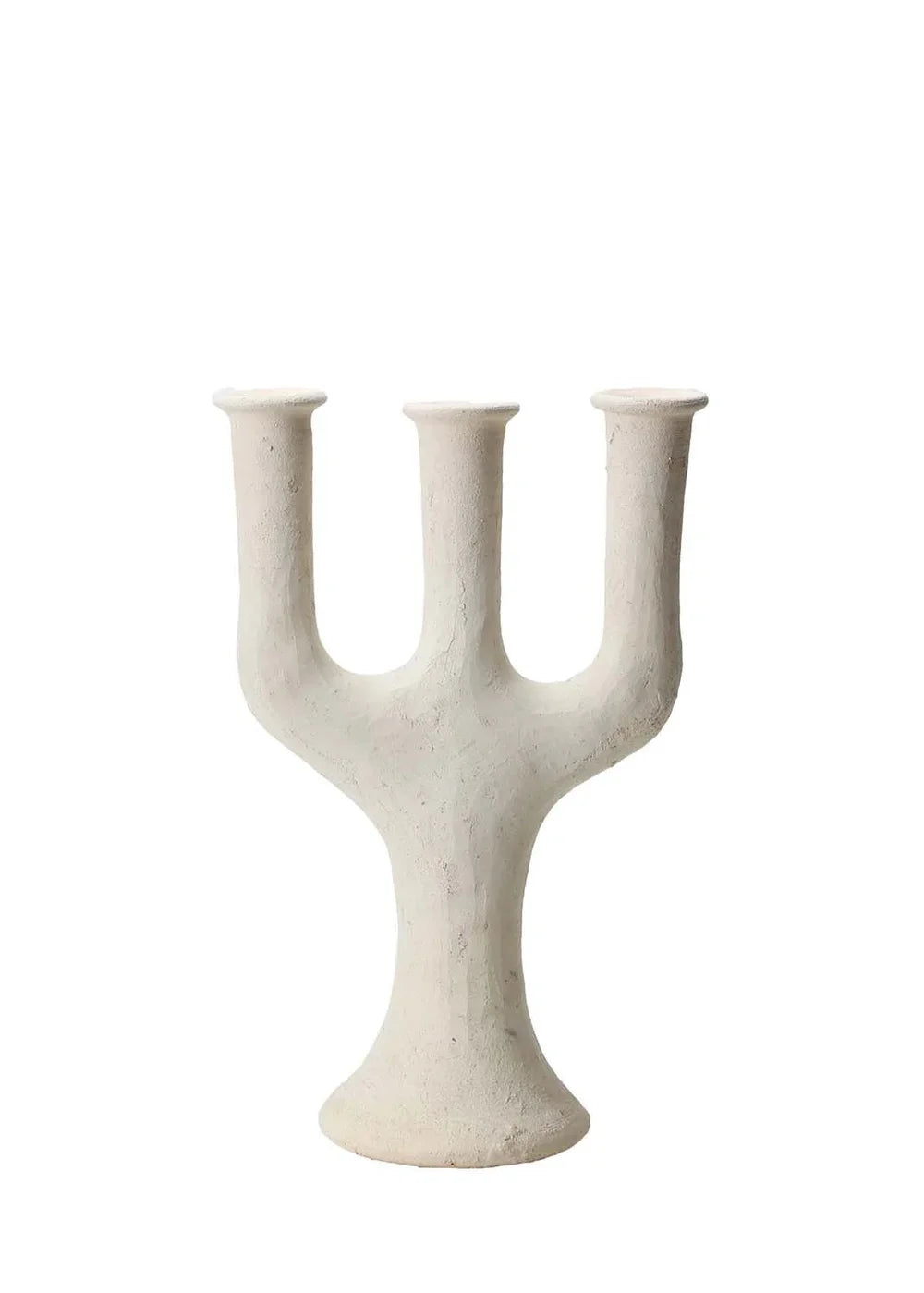 Unglazed Tamegroute Triple Candlestick Holder