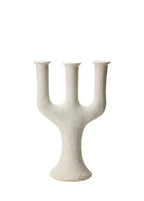 Unglazed Tamegroute Triple Candlestick Holder