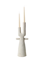 Unglazed Tamegroute Cactus Arc Twin Candlestick Holder