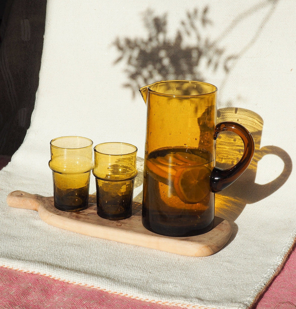 Recycled Moroccan Glass Water Jug