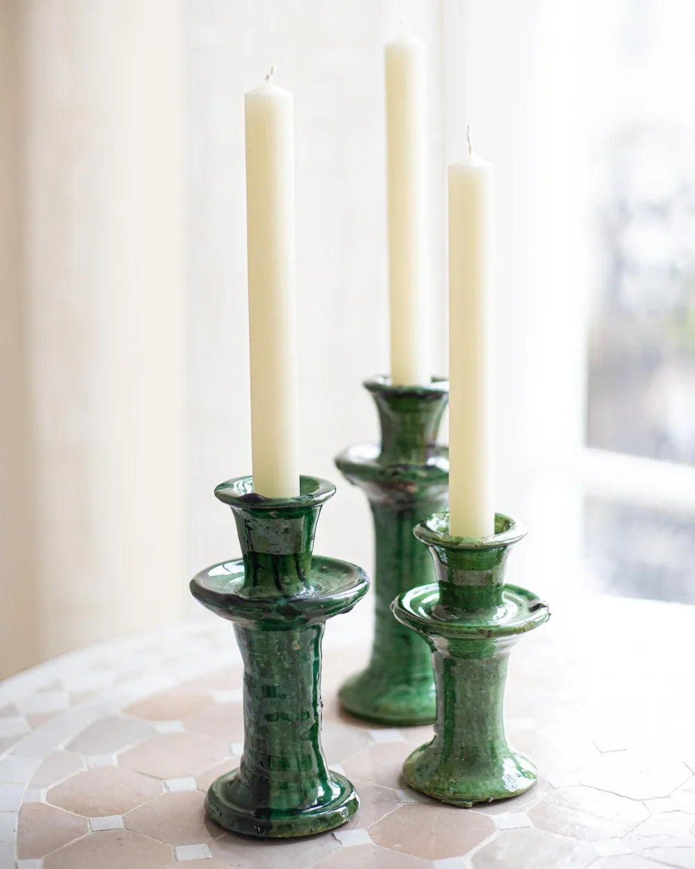 Vintage Tamegroute Candlestick Holder