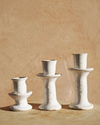 White Tamegroute Candlestick Holder