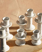 White Tamegroute Candlestick Holder