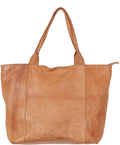 Moroccan Medium Light Brown Leather Tote Bag