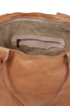 Moroccan Large Light Brown Leather Tote Bag
