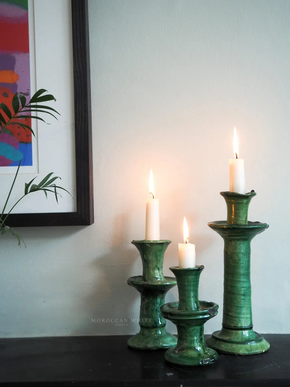 Vintage Tamegroute Candlestick Holder