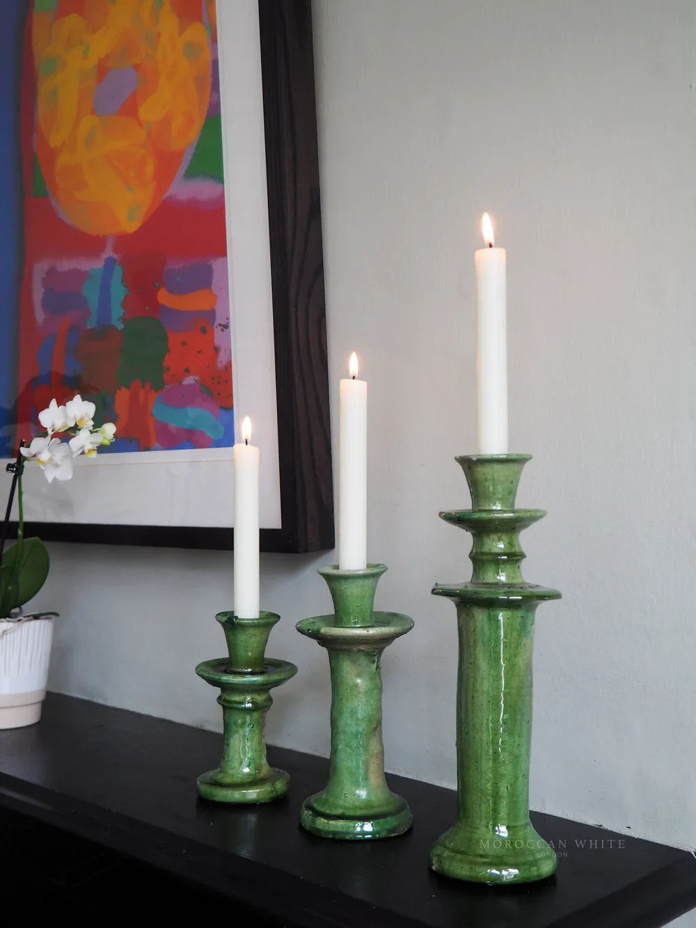 Vintage Tamegroute Candlestick Holder