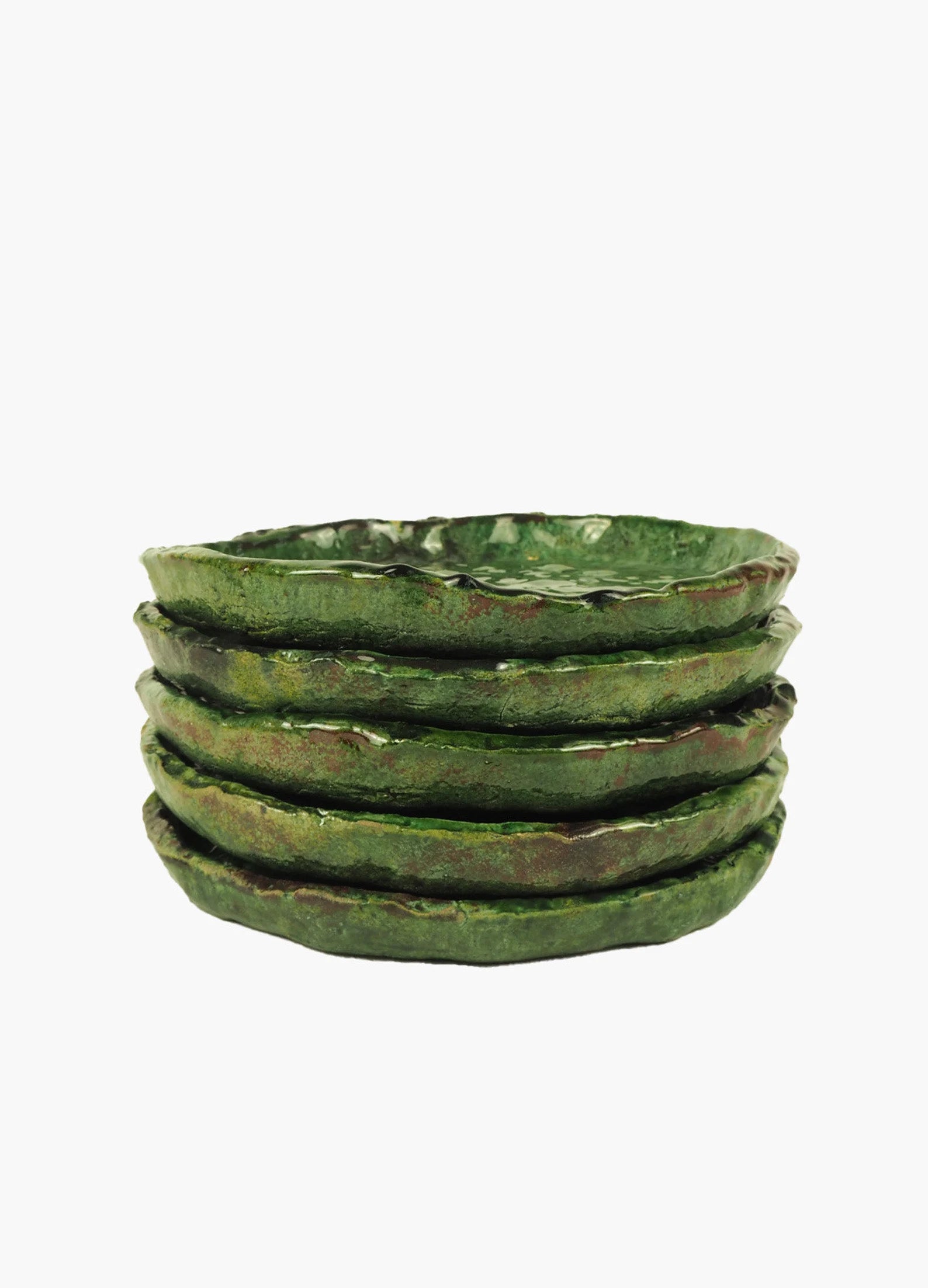 Vintage Tamegroute Rustic Green Dinner Plate/Catch-All