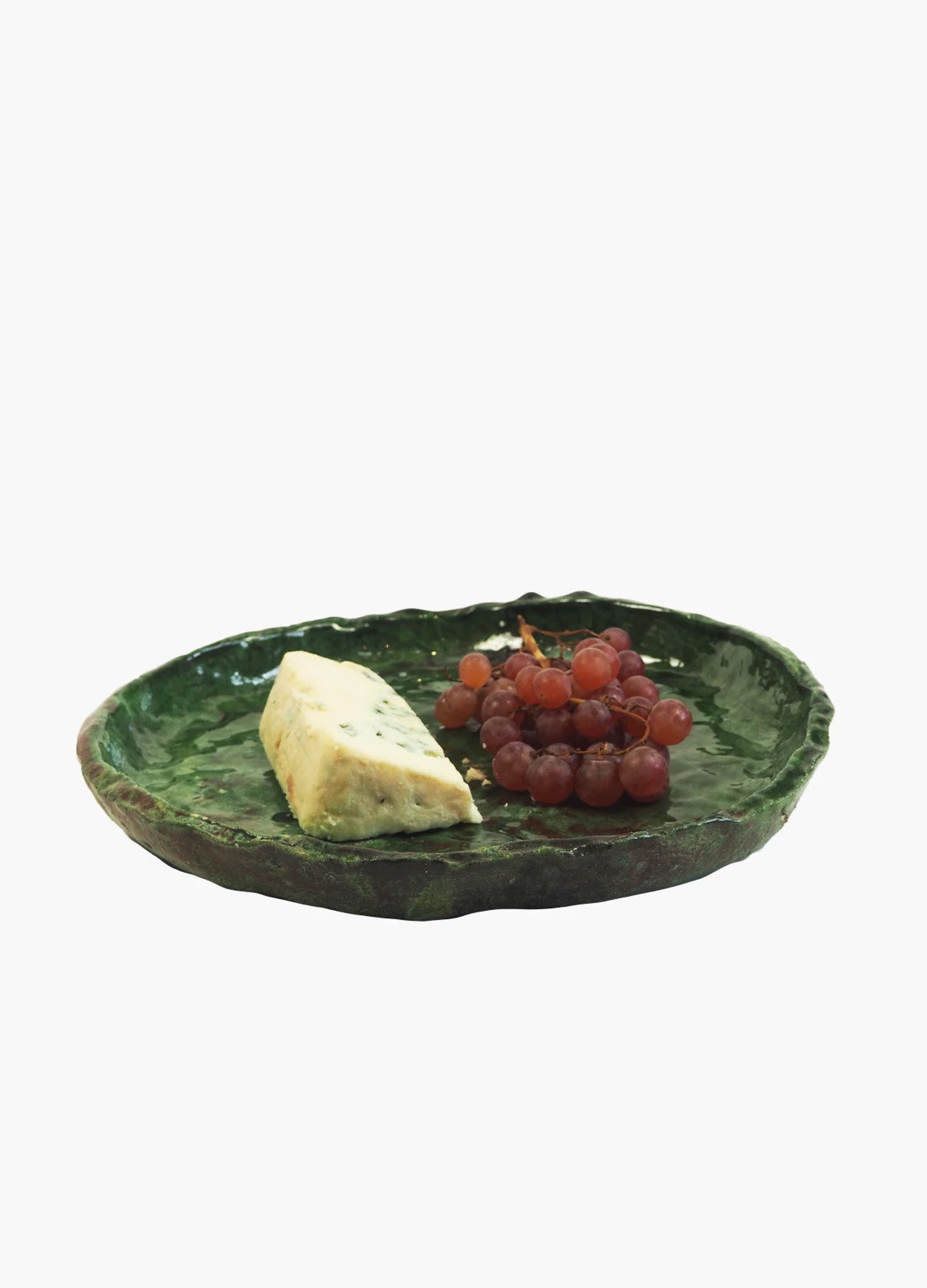 Vintage Tamegroute Rustic Green Dinner Plate/Catch-All