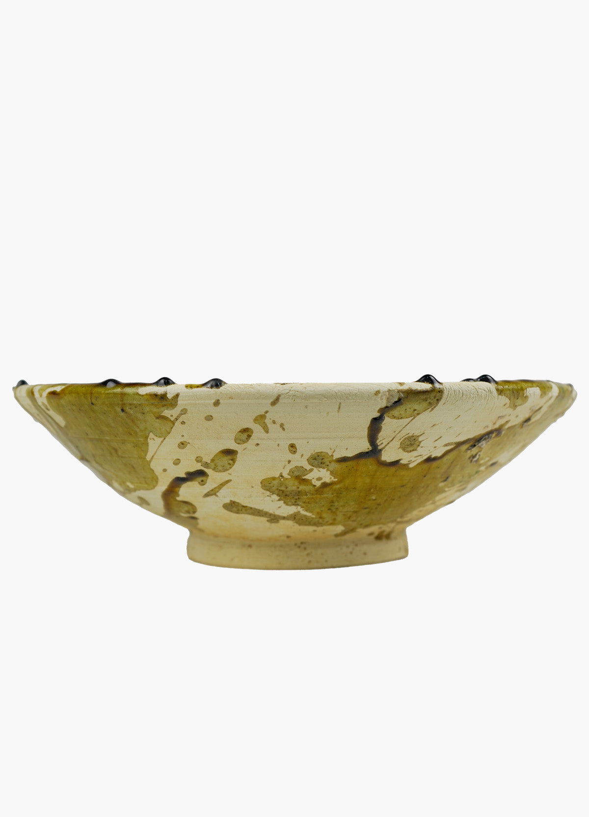 Vintage Tamegroute x Puglia Splatter Design Ochre Glazed Bowls