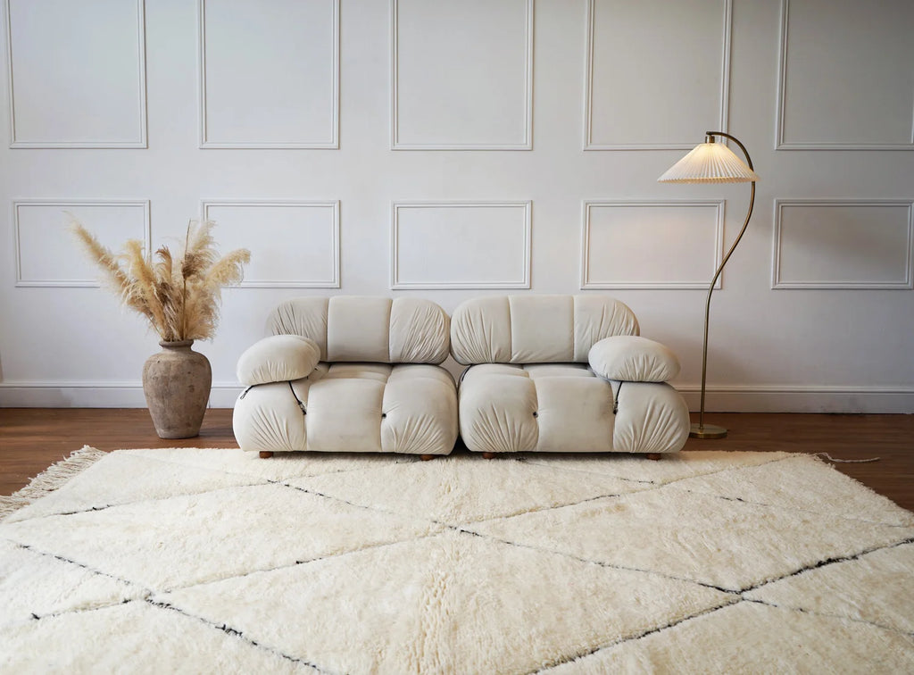 Large Sunken Berber Rug 297 x 219 cm