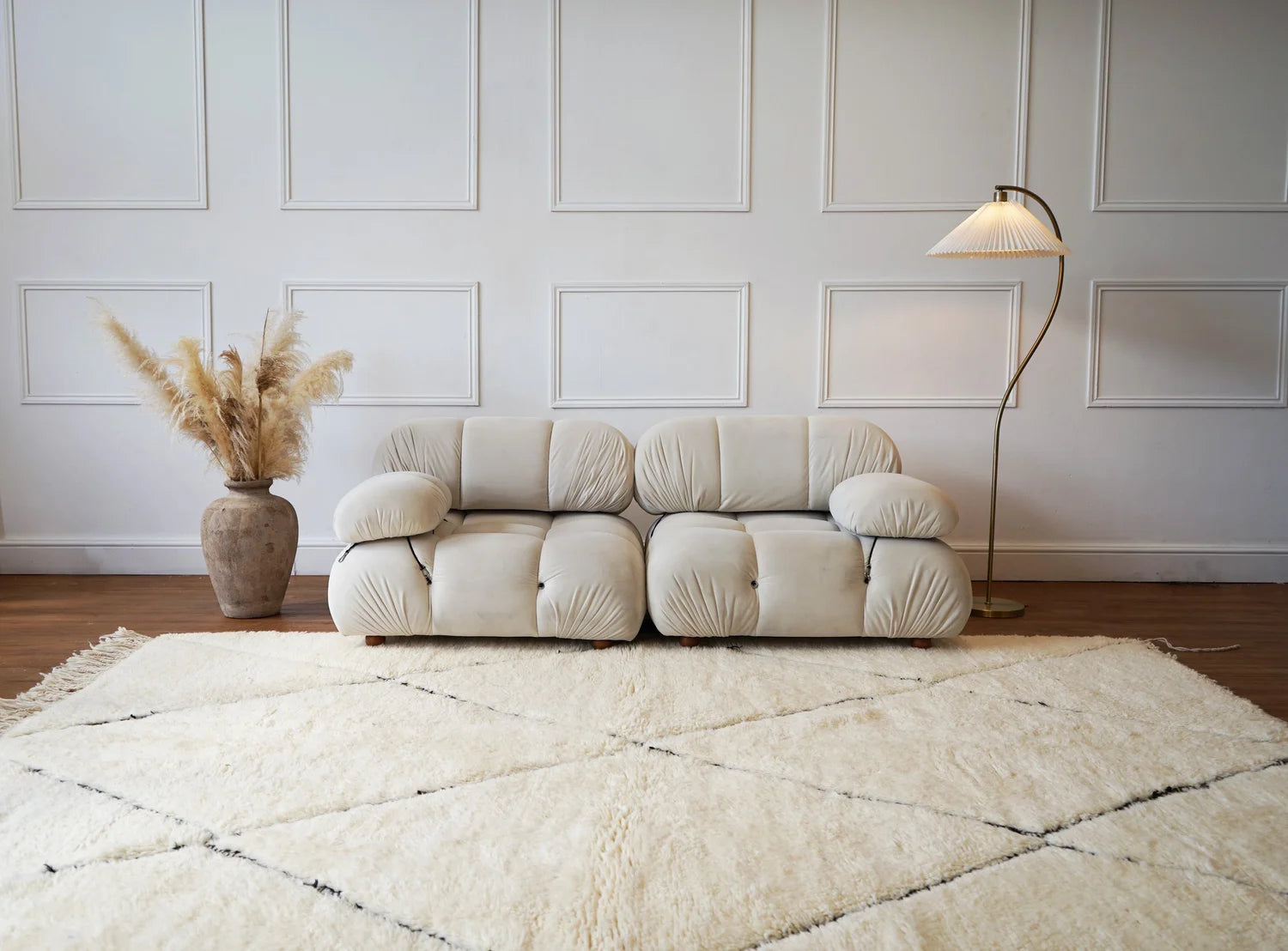 Large Sunken Berber Rug 297 x 219 cm